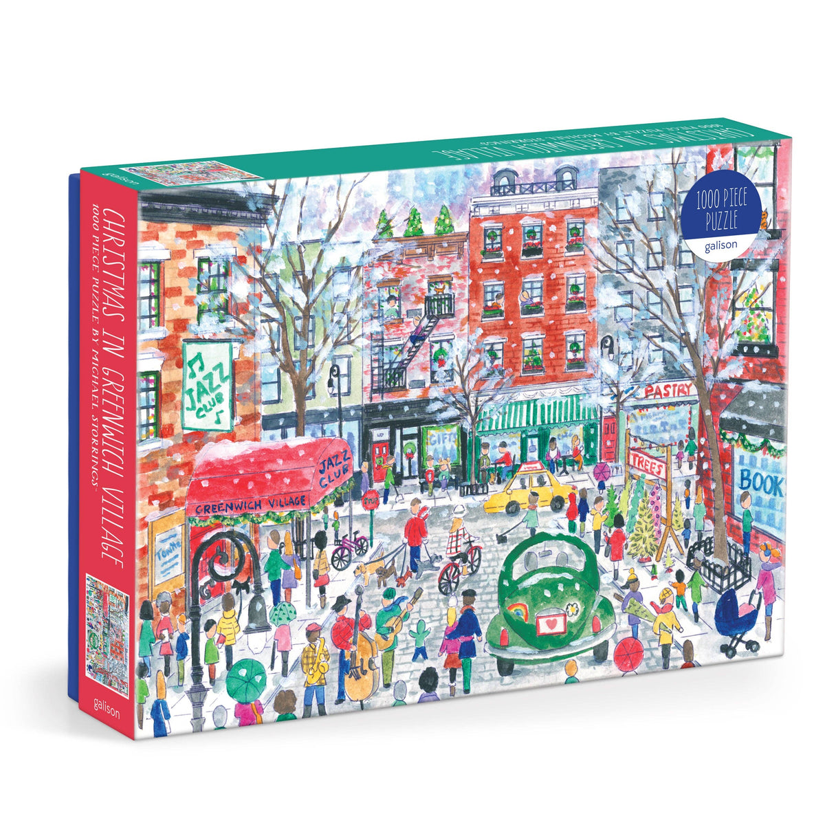 Christmas in Greenwich Village 1000 Piece Puzzle by Michael Storrings