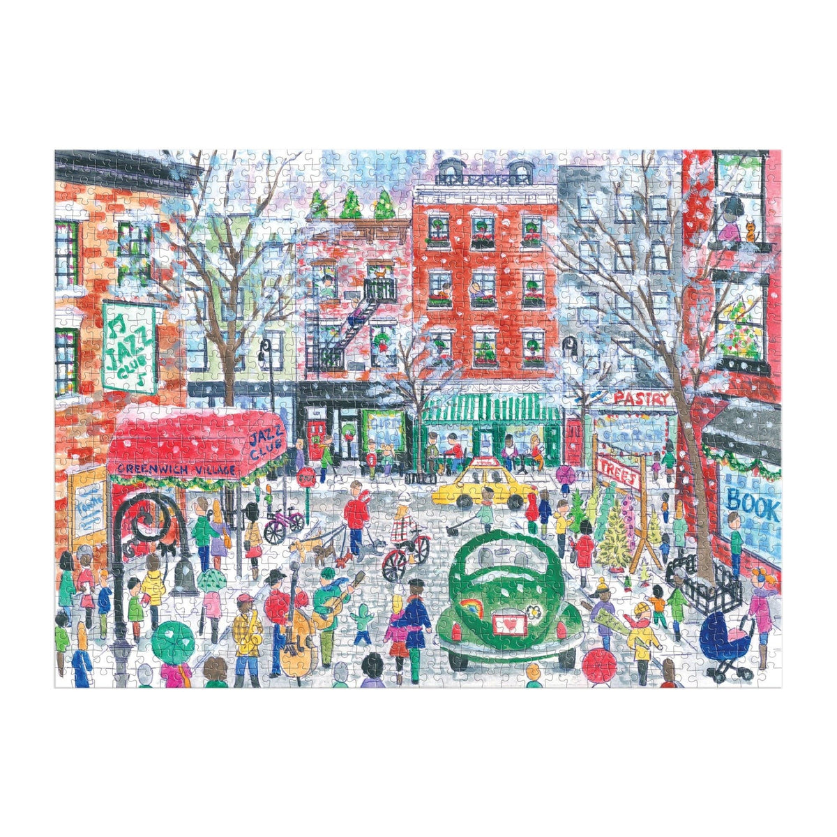 Christmas in Greenwich Village 1000 Piece Puzzle by Michael Storrings