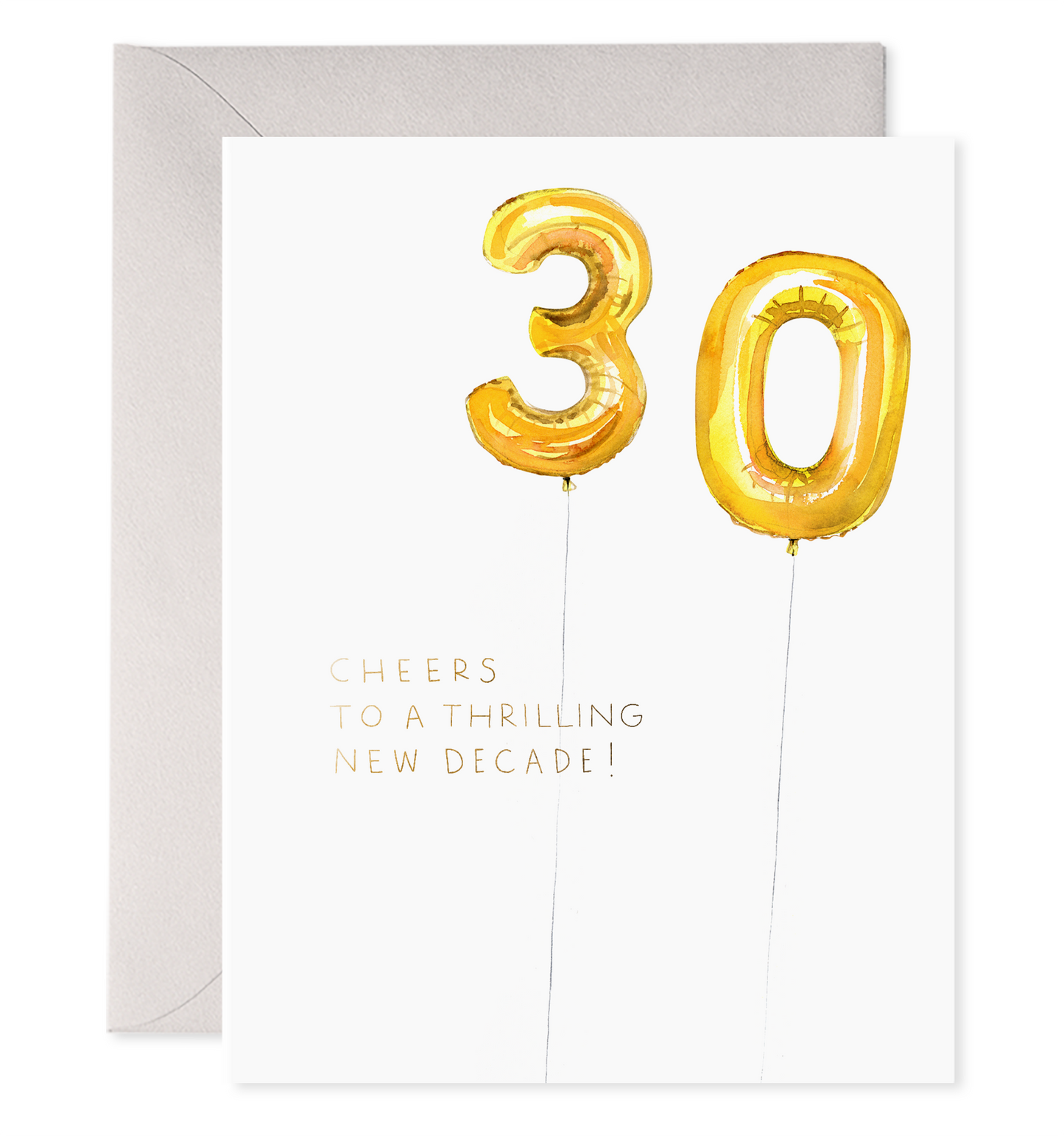 Helium 30 Birthday Greeting Card: 4.25 X 5.5 Inches