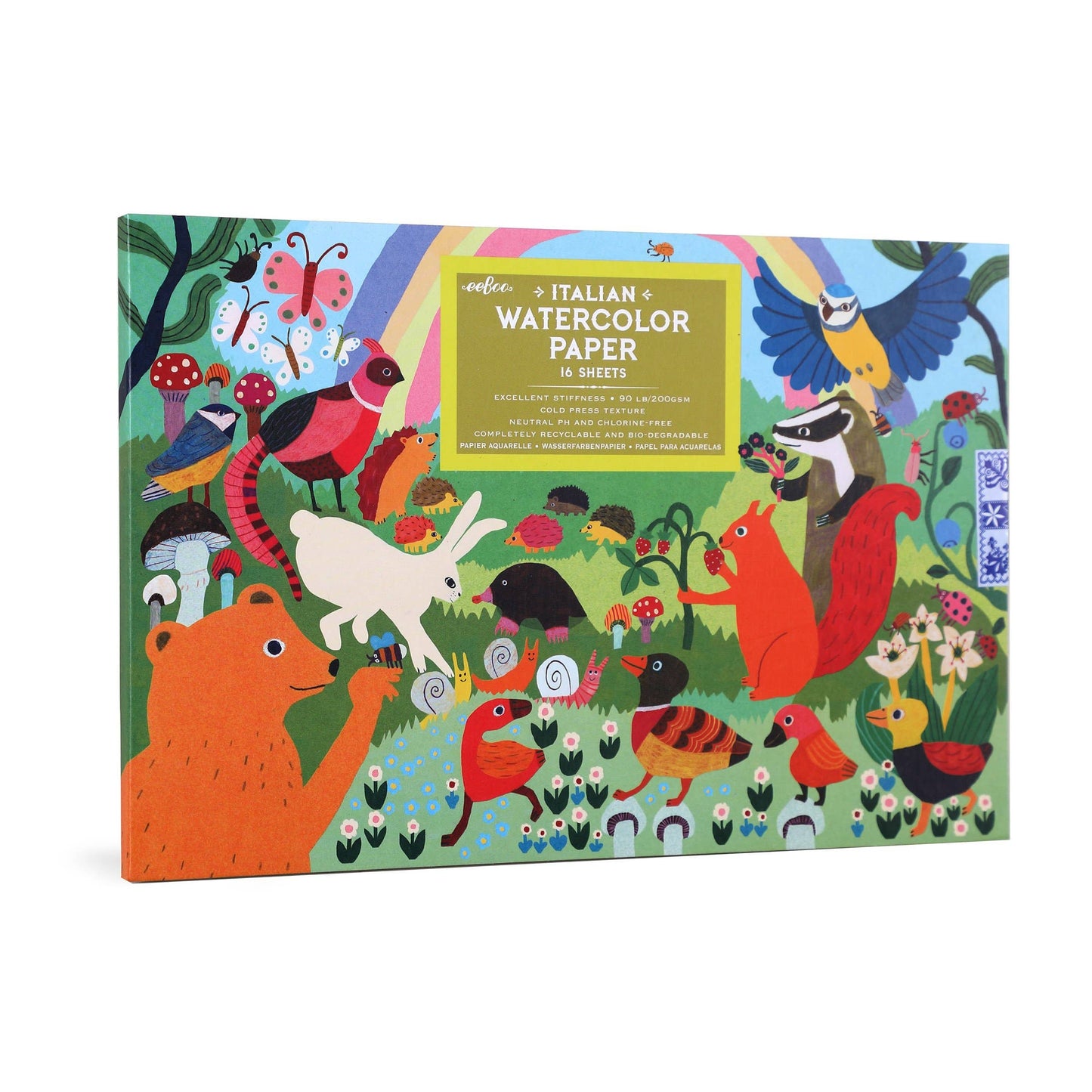 Woodland Rainbow Watercolor Pad - eeBoo