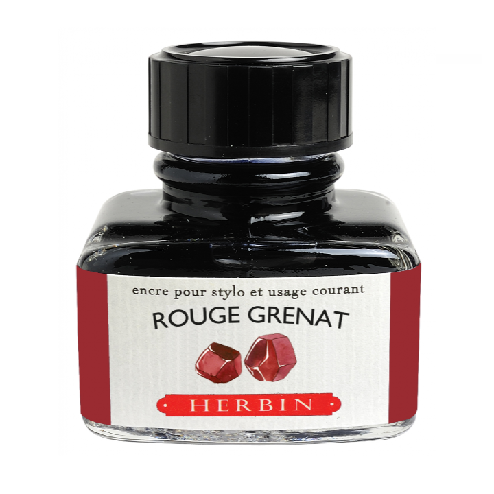 Herbin Fountain Pen Ink 30ml Bottle -35 Colors: Bleu des Profondeurs (Deep Sea Blue)