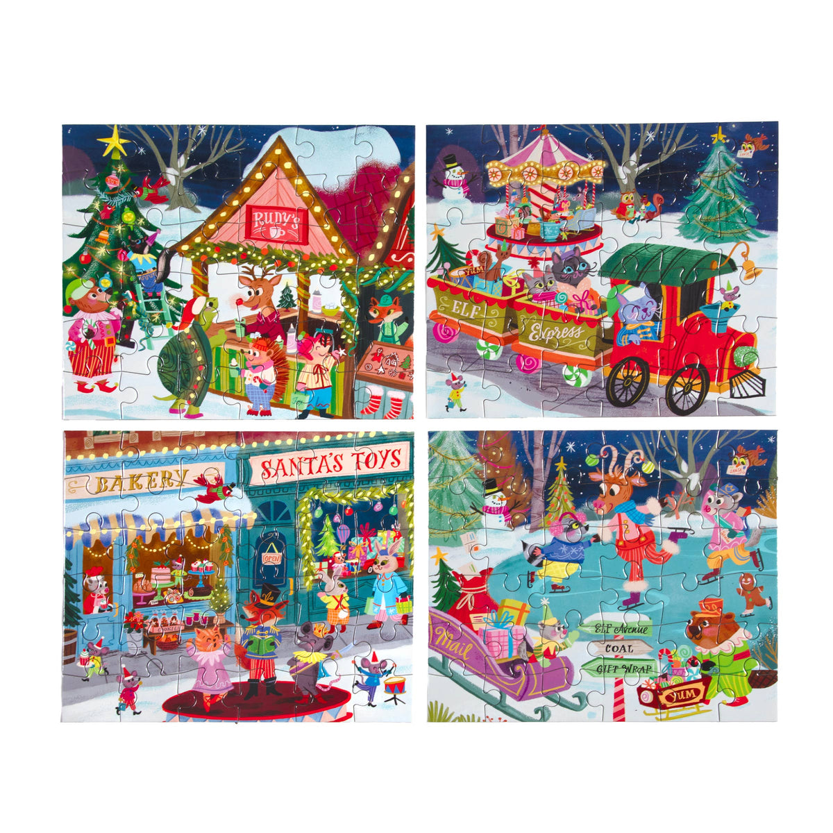 Christmas Village 36 Piece Mini Puzzle Assortment