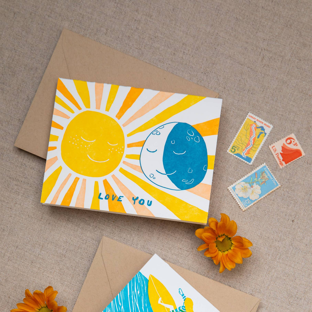 Sun and Moon Love Card