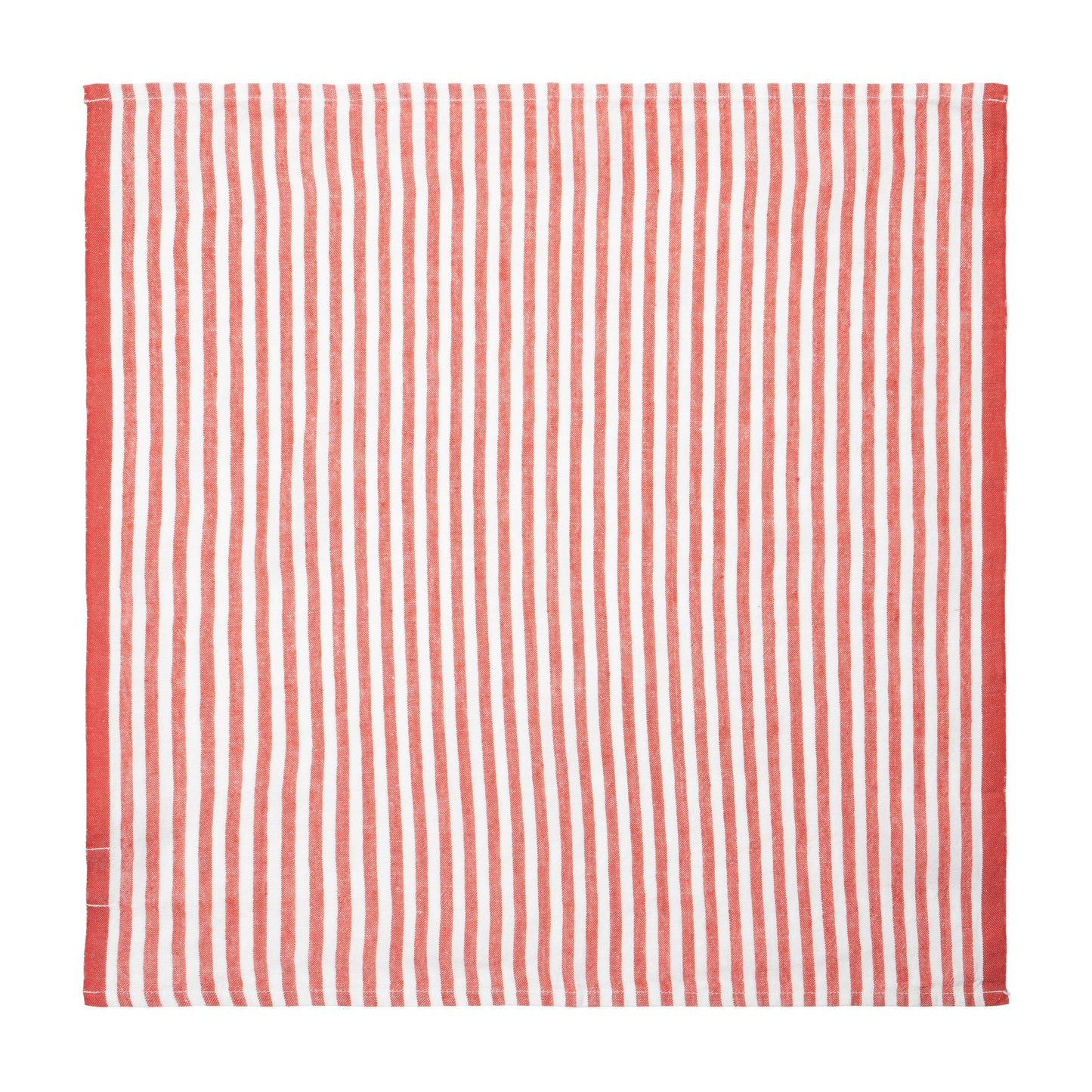 Ticking Stripe Napkin 20x20 - Tomato - Set of 4