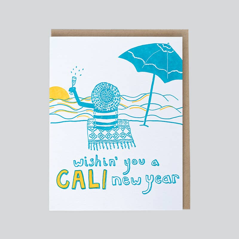 Wishing You A Cali New Year Card