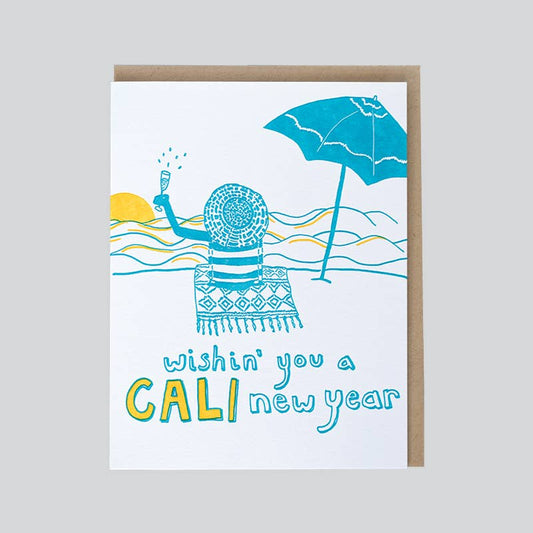Wishing You A Cali New Year Card
