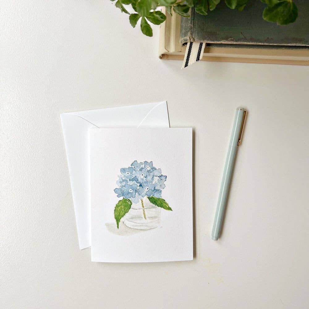 Hydrangea notecards: Set of 8