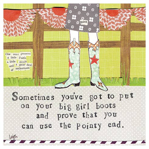 Big Girl Boots Support Greeting Card