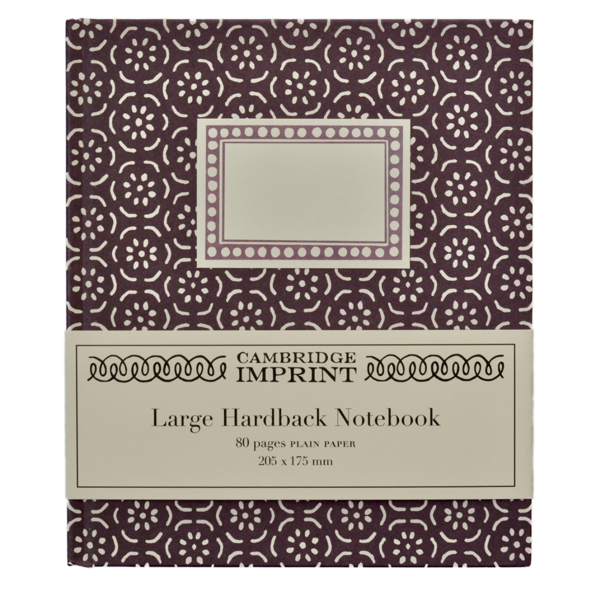 Large Hardback Notebook Small Pear Halves Elderberry (Plain)
