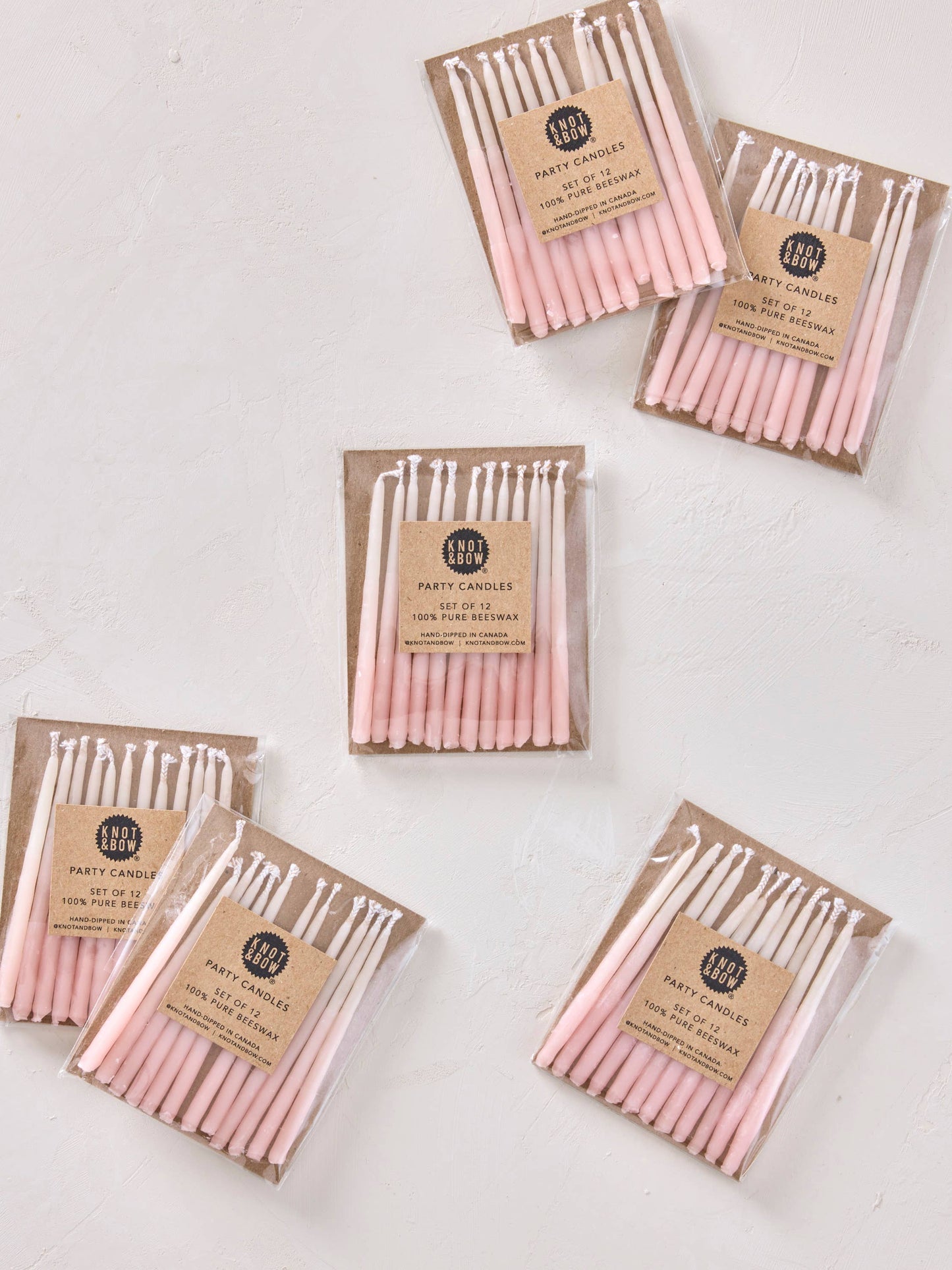 Hand-dipped Beeswax Birthday Candles | Pink Ombré : Pink Ombre