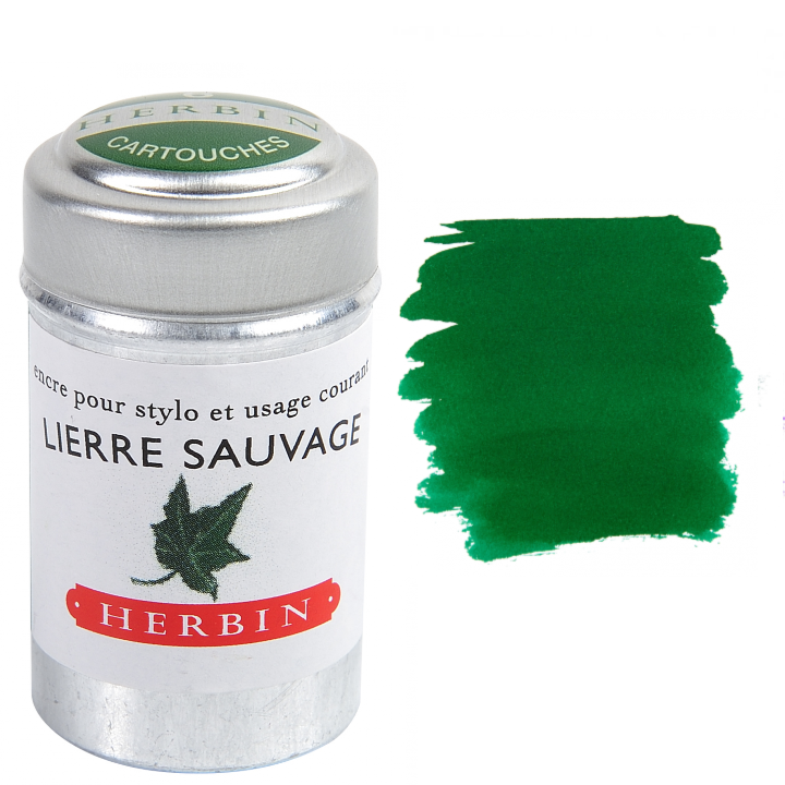 Herbin Fountain Pen Ink Cartridges - Tin of 6: Rose Cyclamen (Pink Cyclamen)