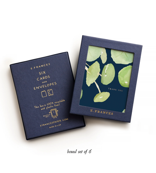 Pancake Plant Pilea Plant Thank You Card (Boxed Set of 6)