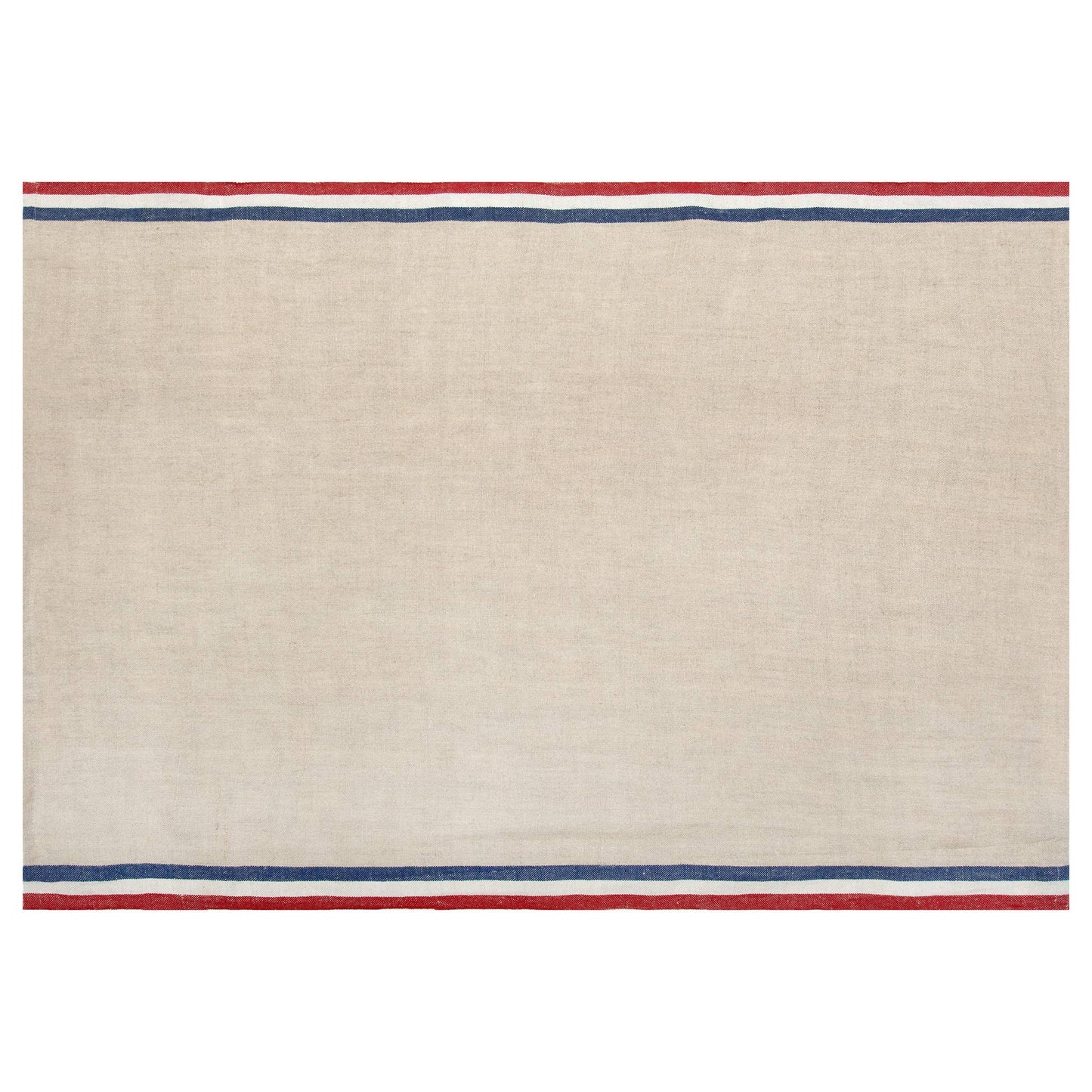 Normandy Natural - Red/Natural/Blue Stripes TeaTowels 20x30