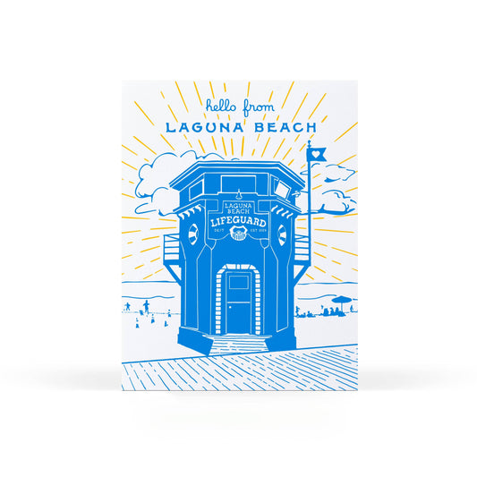 Laguna Lifeguard Tower Greeting Card