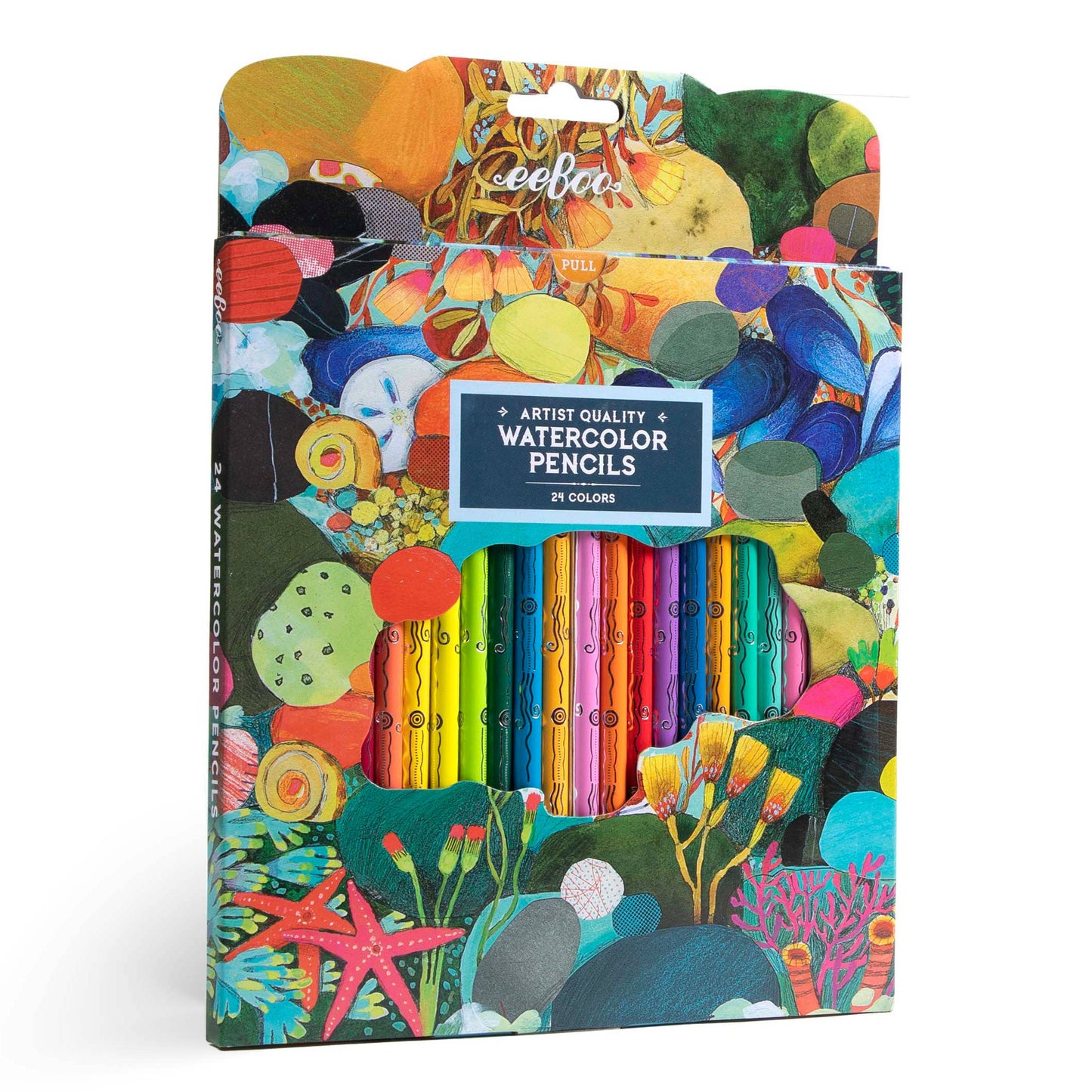 Tidepool 24 Watercolor Pencils - eeBoo