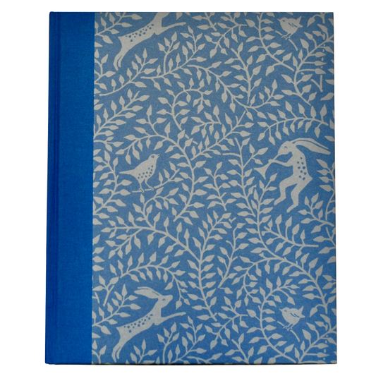 Very Large Hardback Notebook Dancing Hare Blue