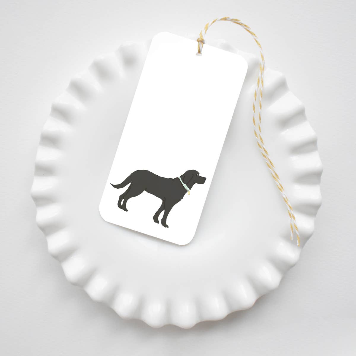 Black Pup Gift Tag