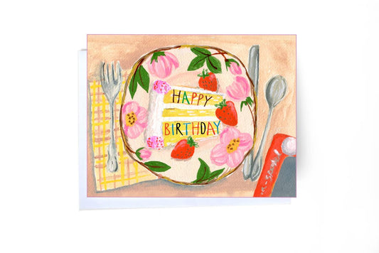 Cake Birthday Card: Single