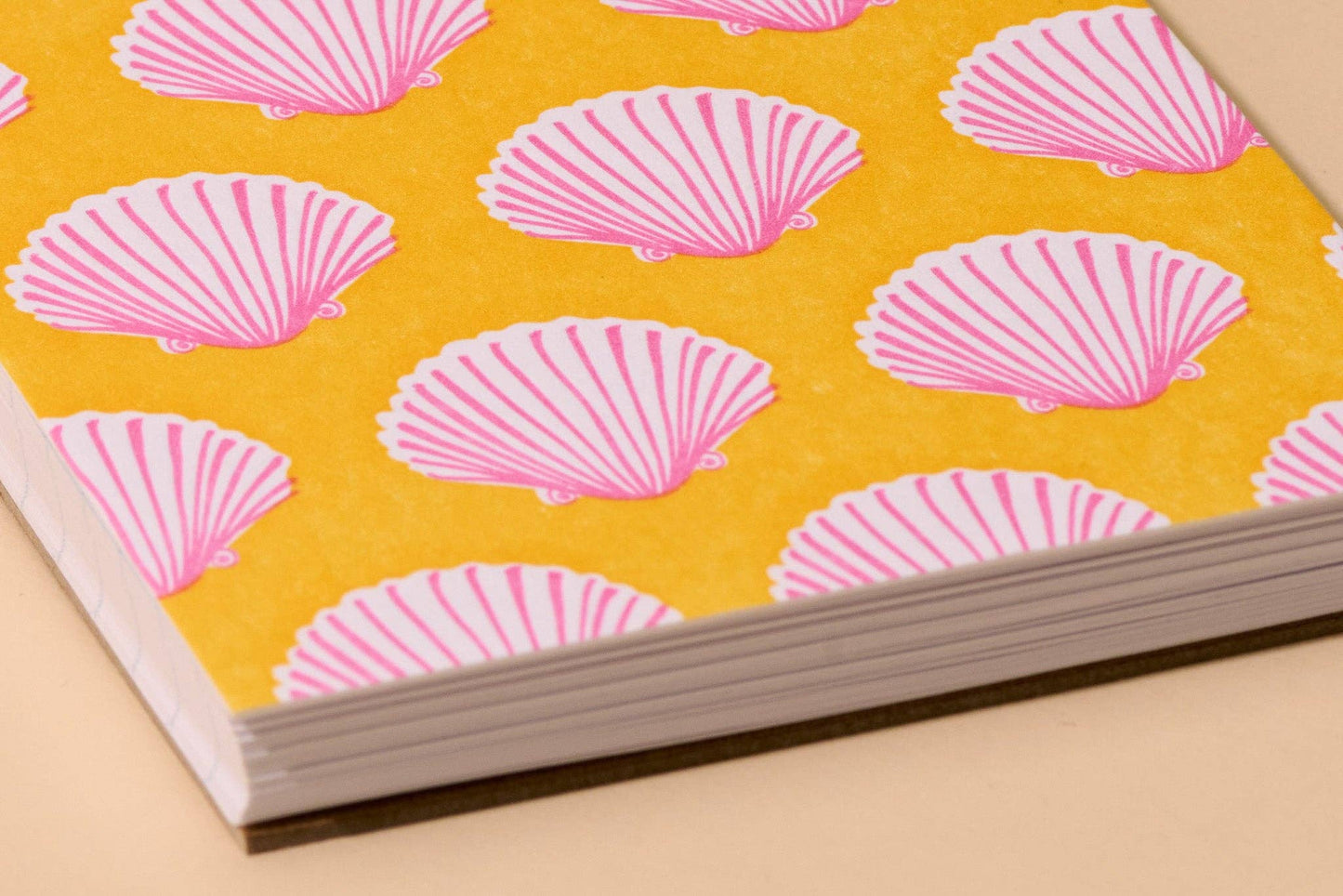 Letterpress Small Spiral Notebook—Pink Shells