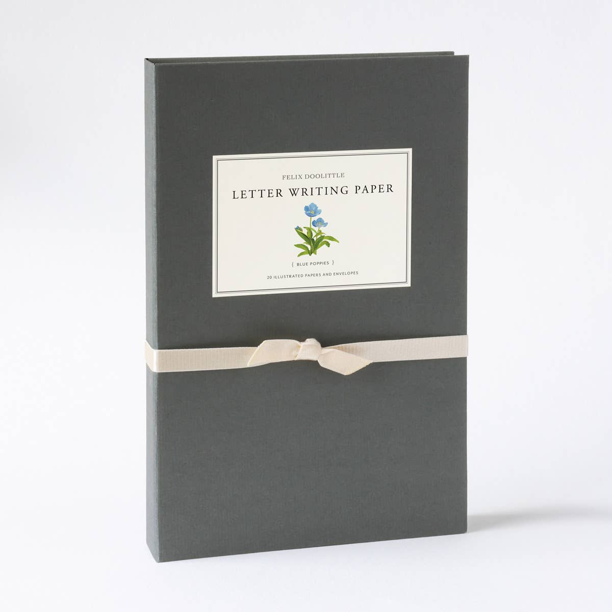 Blue Poppies - Letter Writing Paper - Blue Flowers