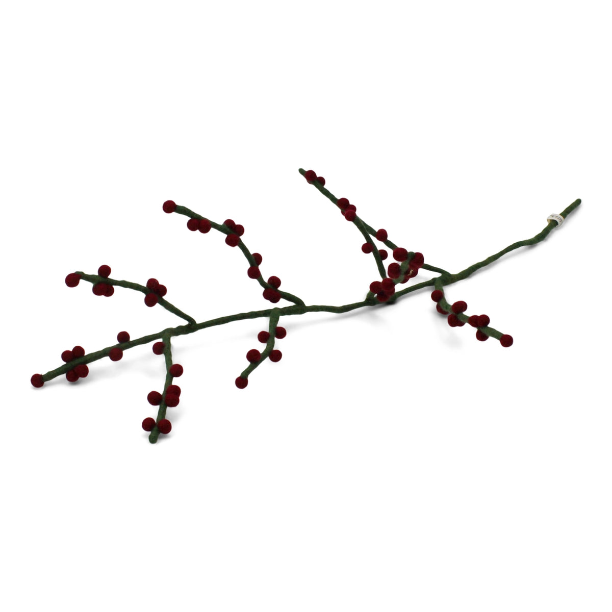Green Branch w/Dark Red Berries