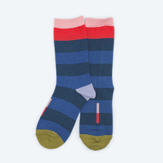 Fillmore Blue Striped Socks