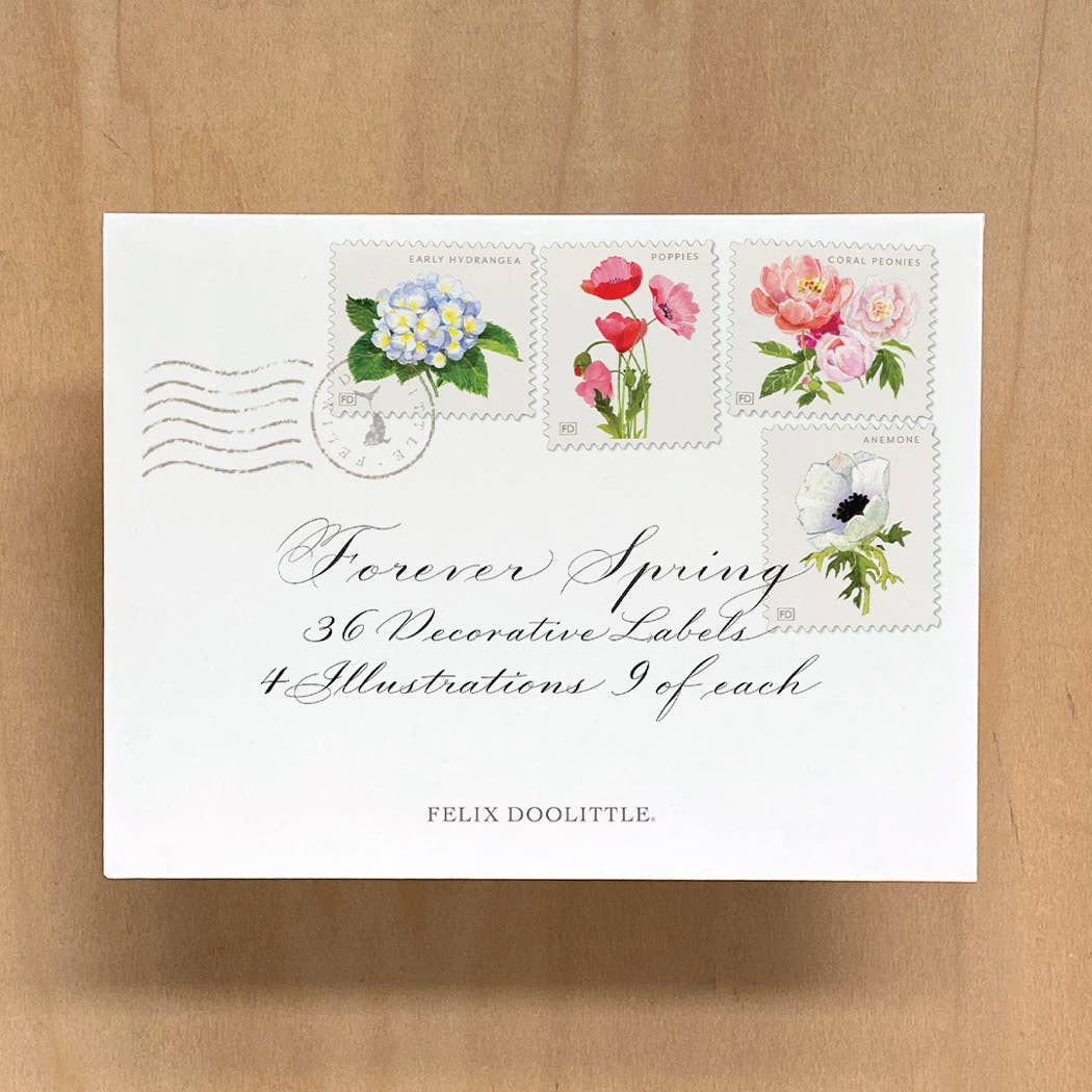 Forever Spring - Decorative Labels - Flower stickers