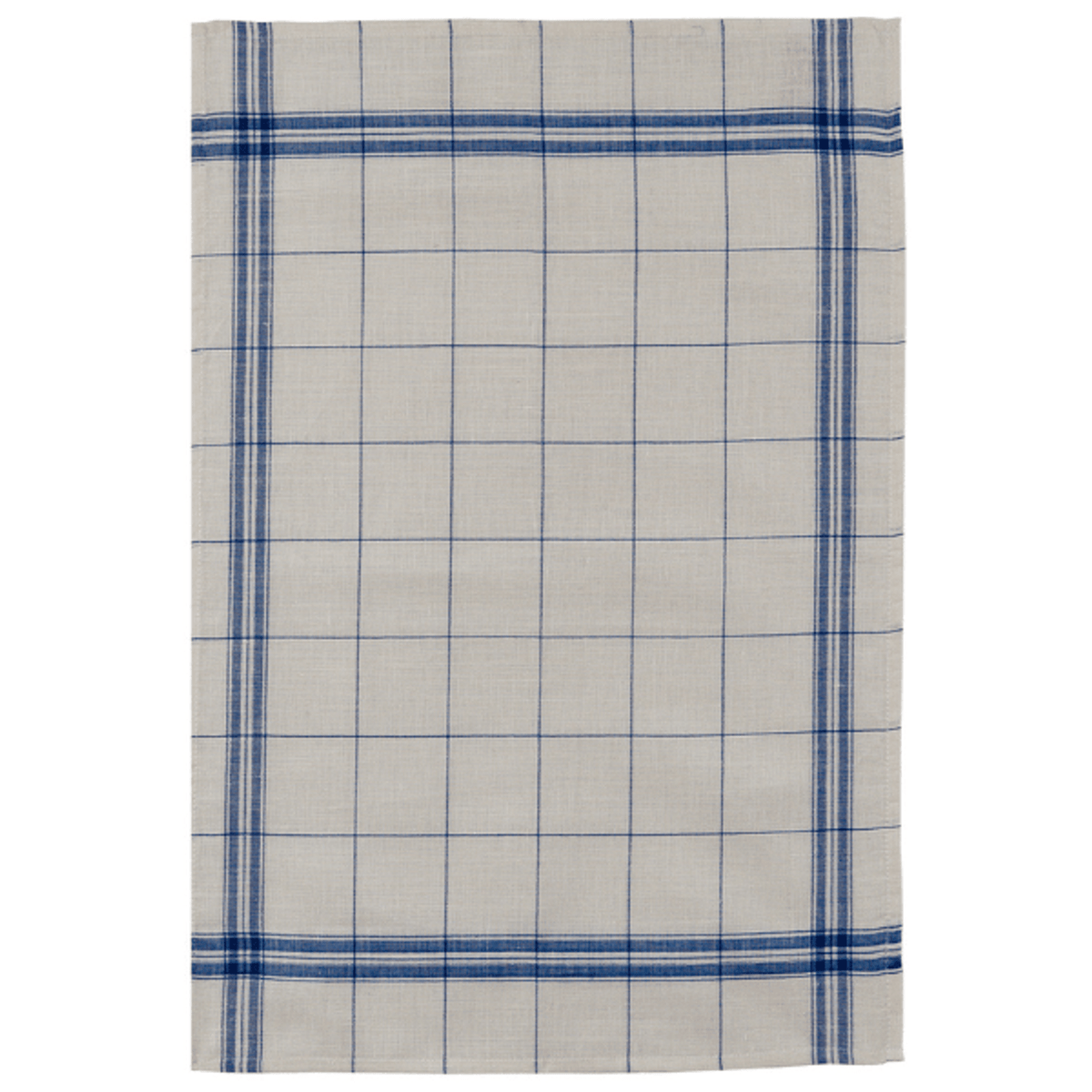 Coucke Blue Checker Tea Towel (95% linen and 5% cotton)