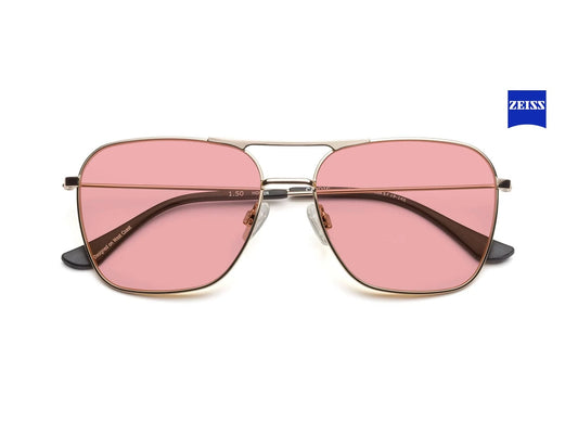 Hooper Sunglasses - Polished Gold Zeiss LightPro Pink