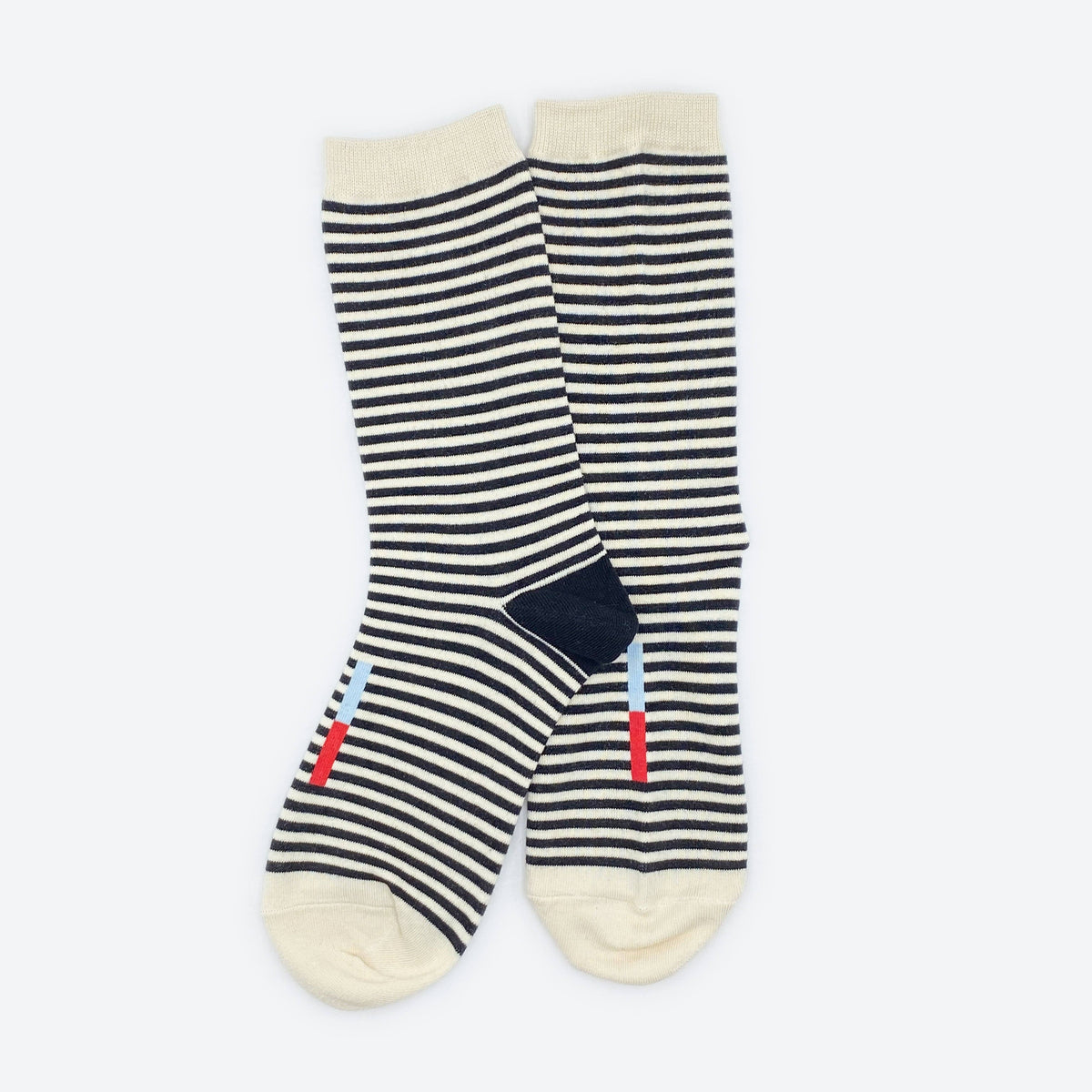 Cole Black and White Striped Socks