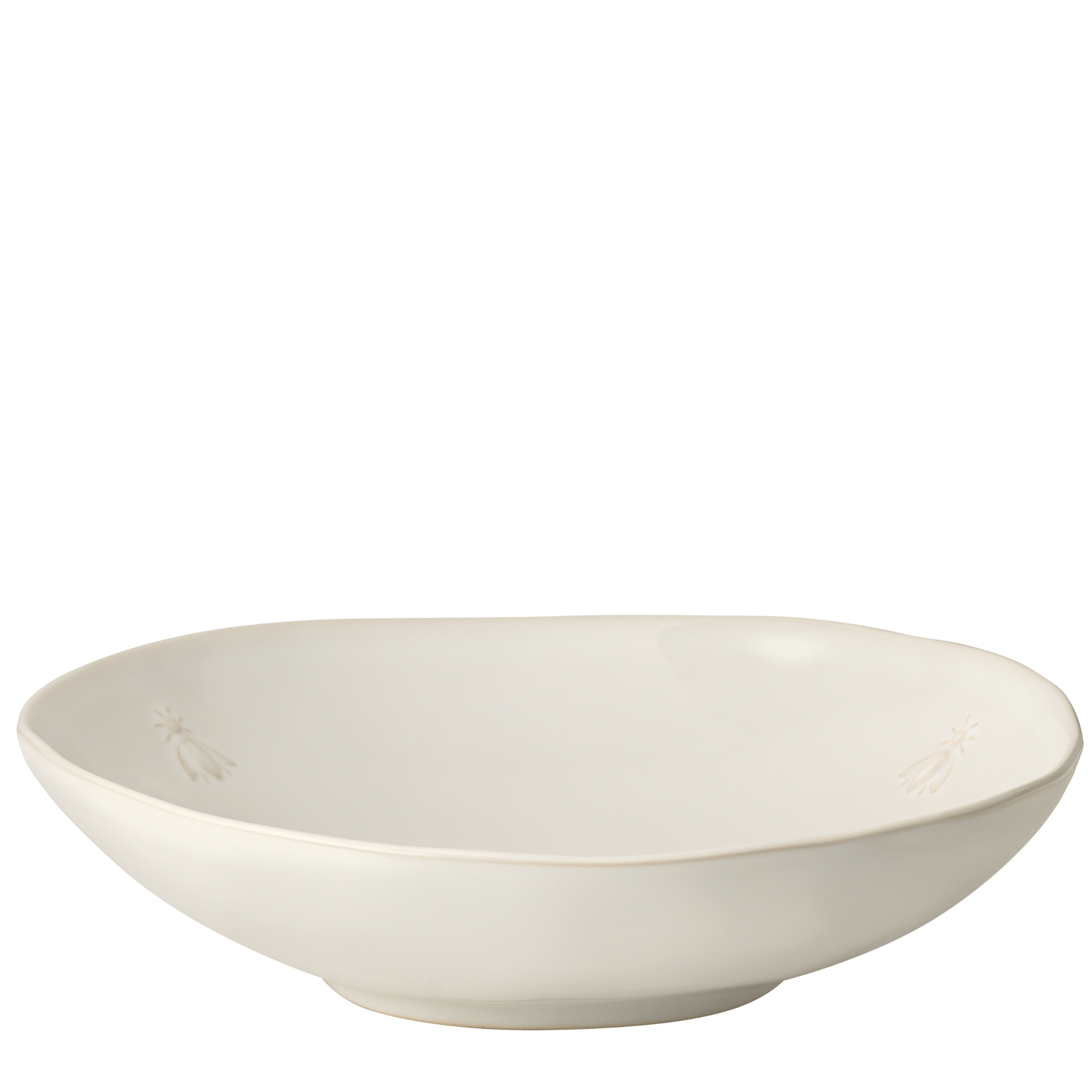 Bee Ceramic Pasta Plate Ecru
