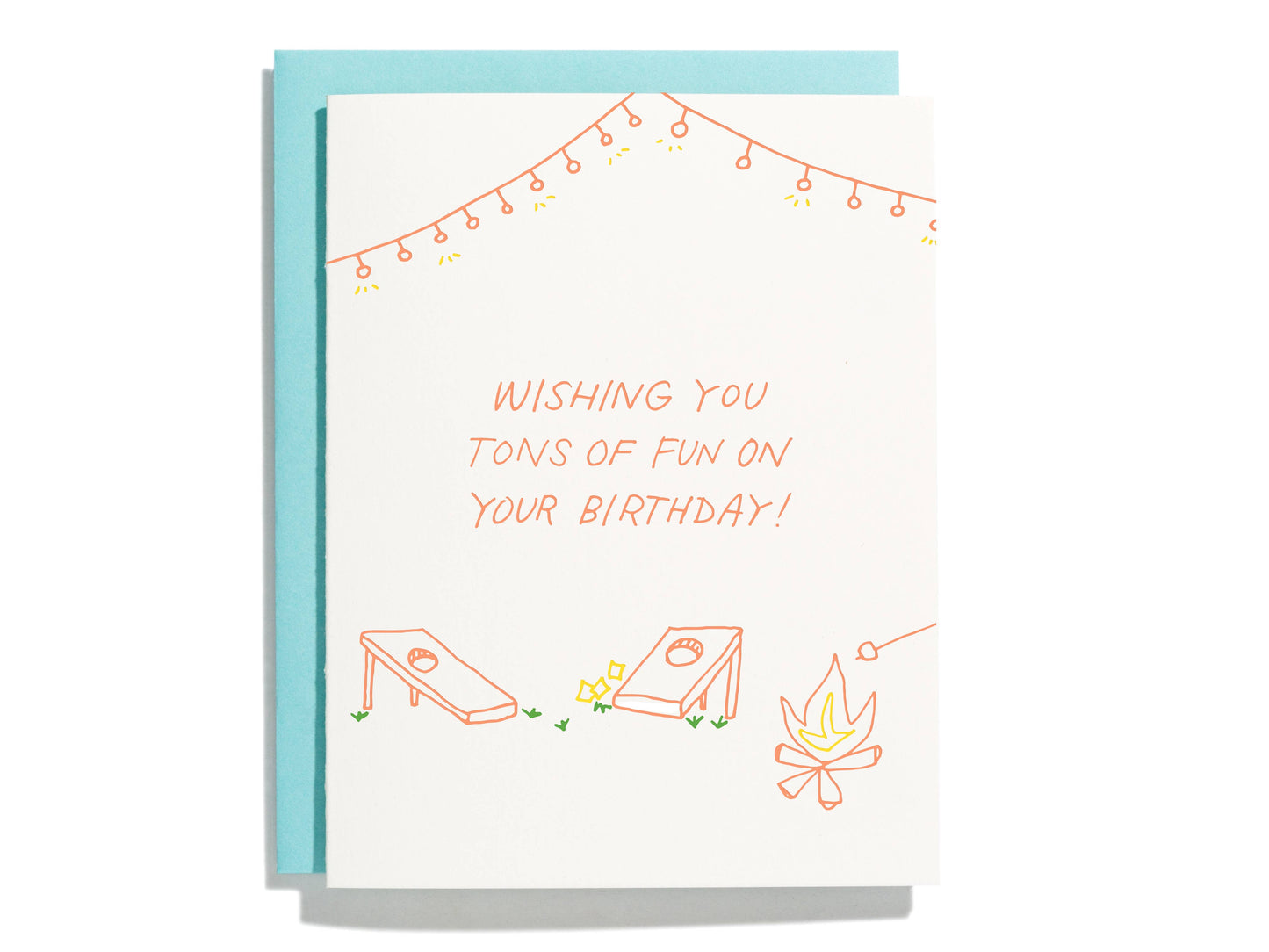 Tons Of Fun Birthday - Letterpress Greeting Card