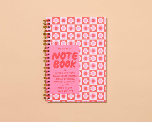 Letterpress A5 Spiral Notebook—Blume Quilt