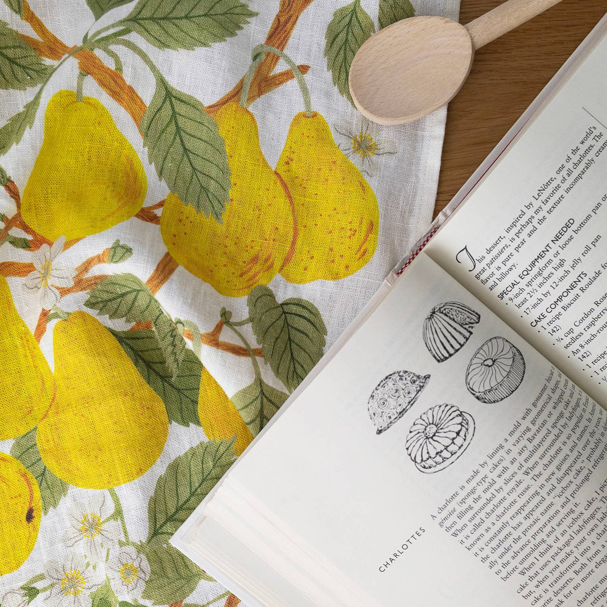 Pear Orchard | 100% Linen Tea Towel By Botanica