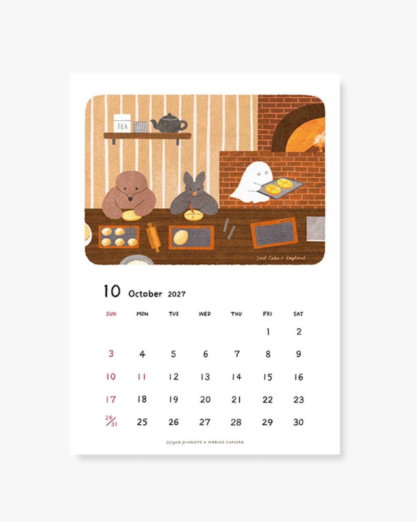 2027 Wall Calendar - Mariko Fukuoka