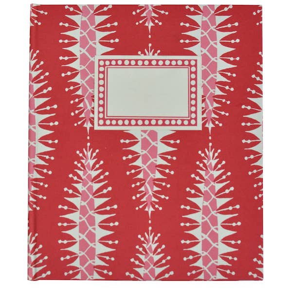 Large Hardback Notebook Pinecone Red and Pink