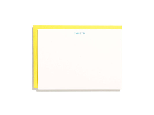 Copperplate Thank You Letterpress Flat Note Box Set