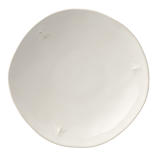Bee Ceramic Pasta Plate Ecru