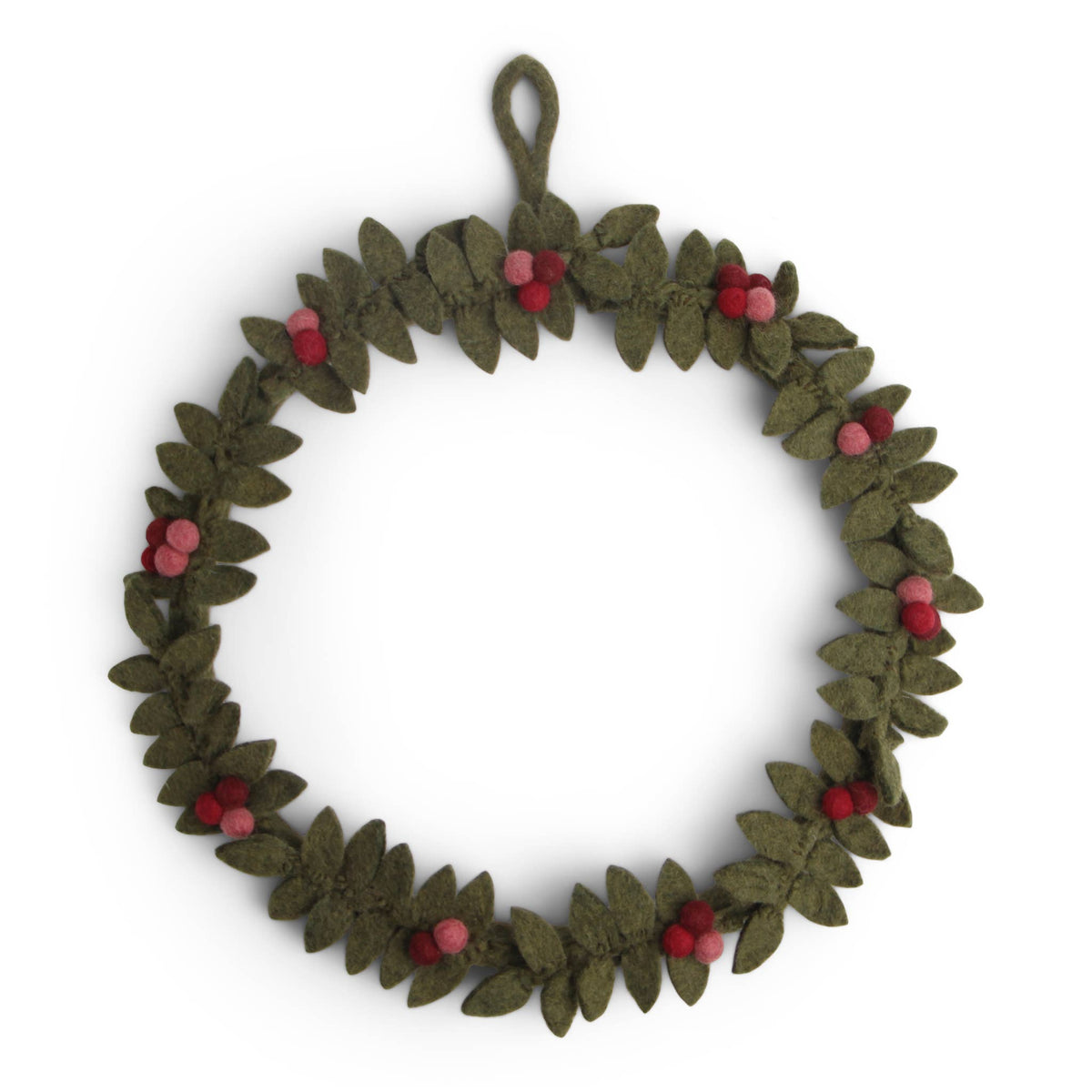 Big Green Wreath w/Red Berries