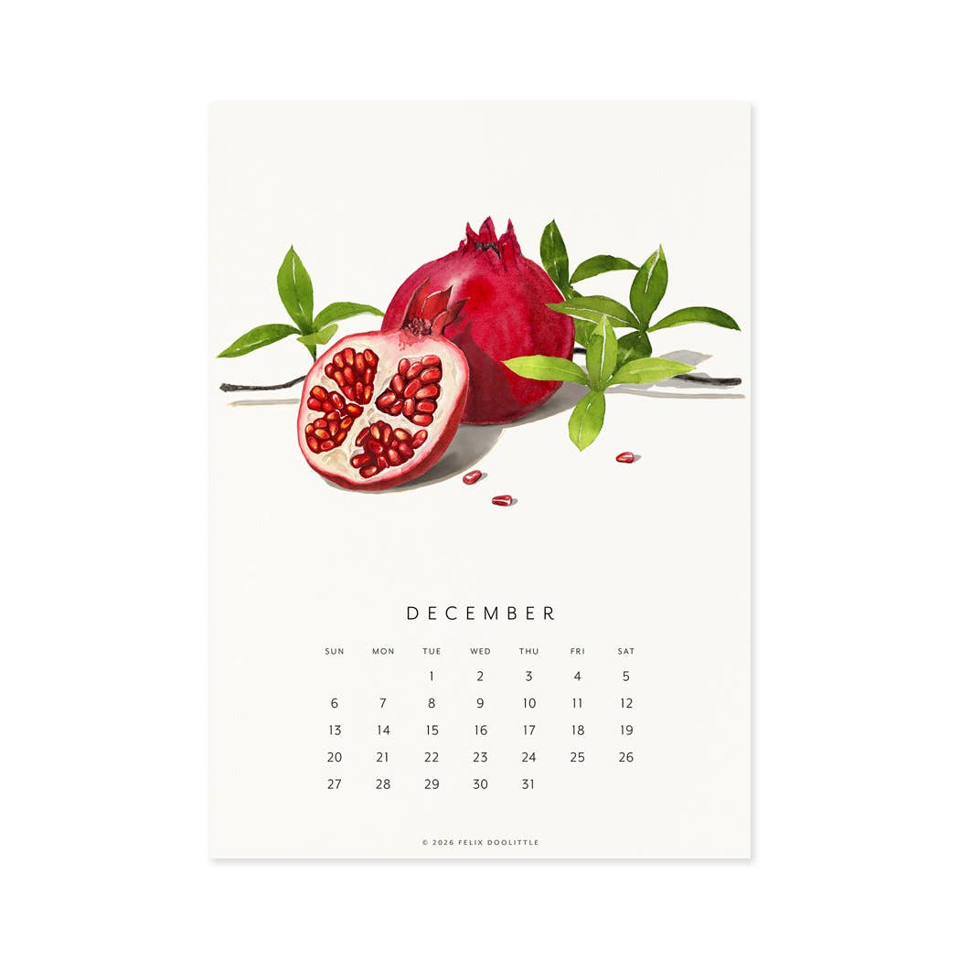 2026 Desk Calendar - Fresh Fruit