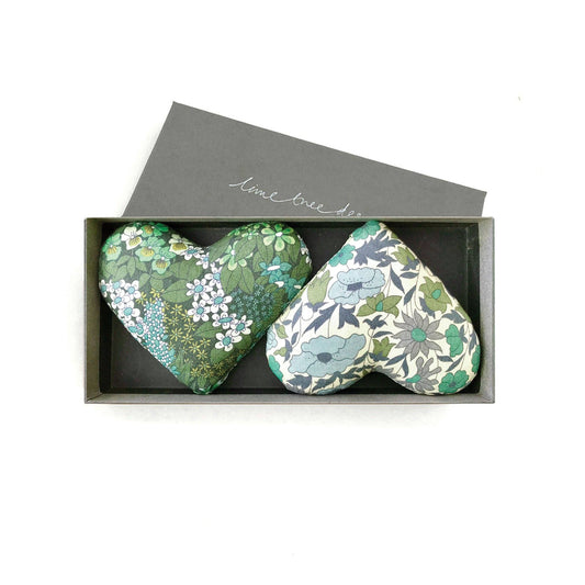 Box of 2 Cotton Lavender Hearts - Kiss Me Kate