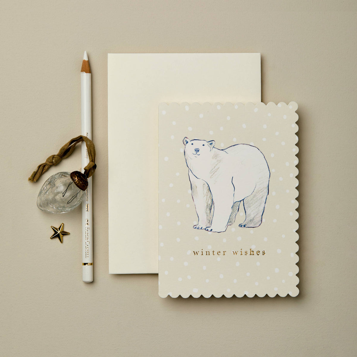 Polar Bear 'Winter Wishes' Card