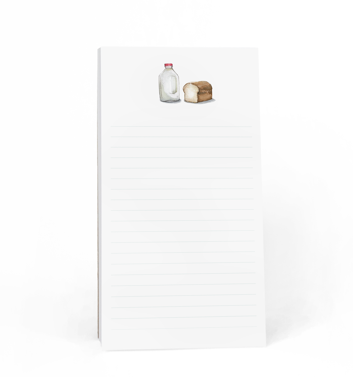 Milk And Bread Lined Notepad | Grocery List Pad: 3.5 X 6.5 INCHES