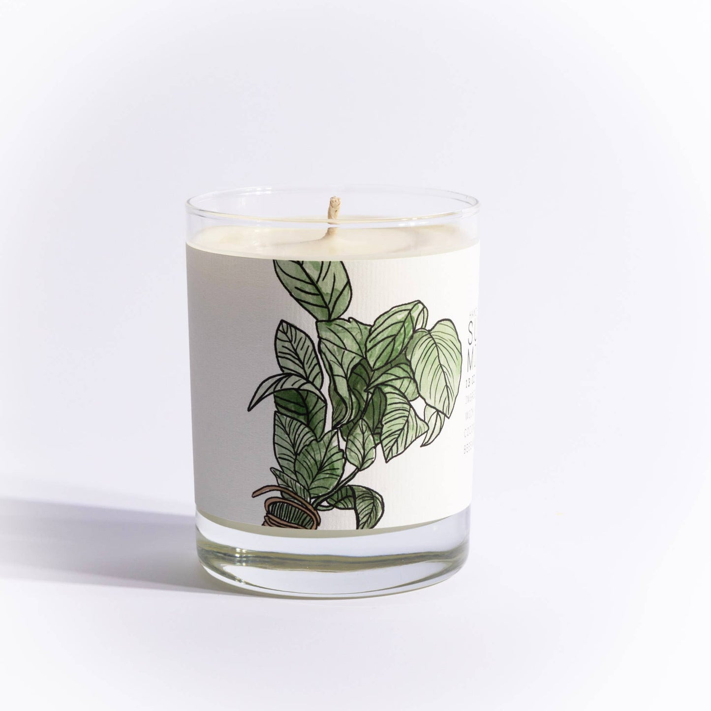 Summer Mint - Large Glass - Just Bee Candle: Large Glass (up to 70 hrs of clean burning)