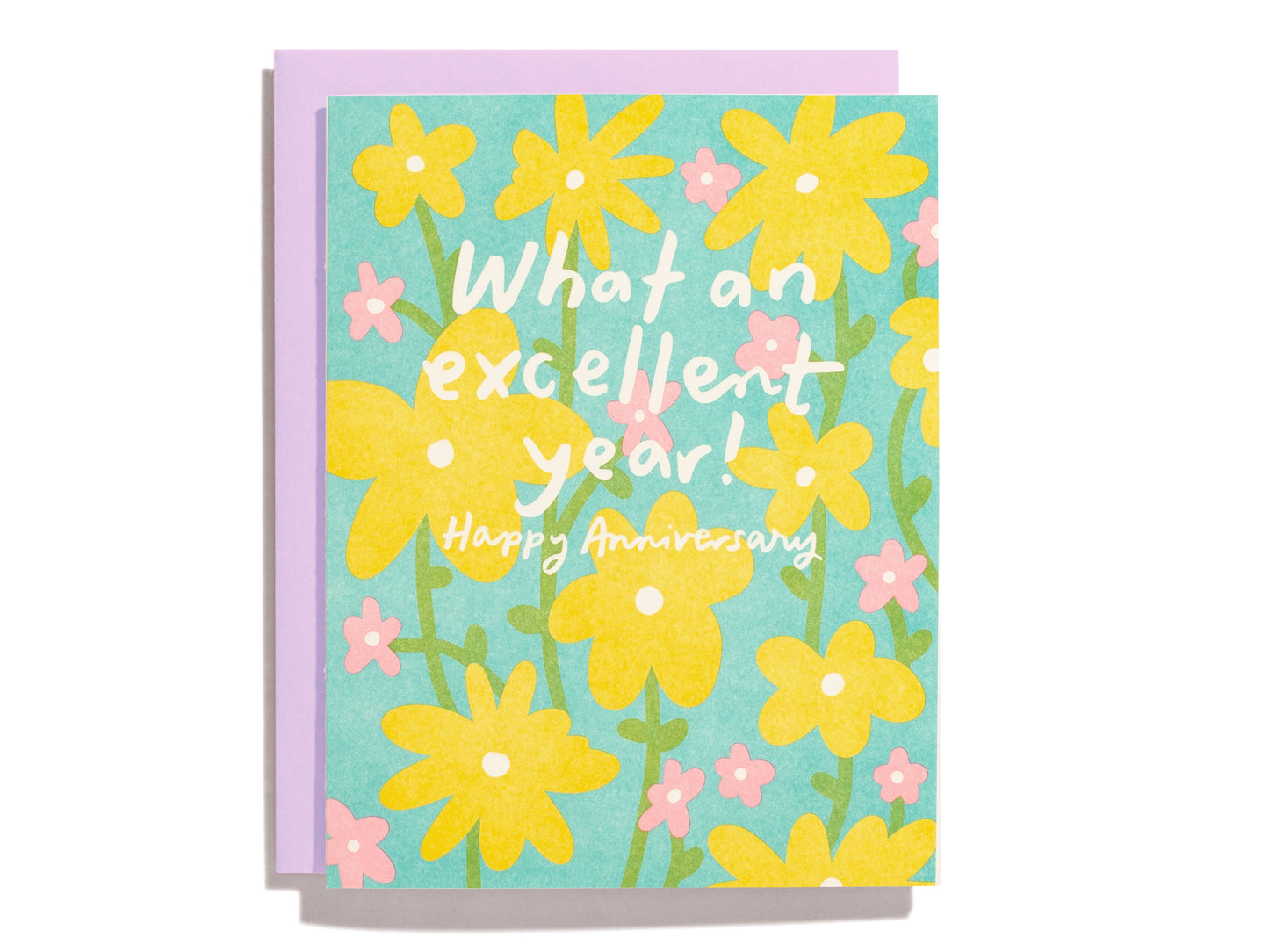 Excellent Anniversary - Letterpress Greeting Card