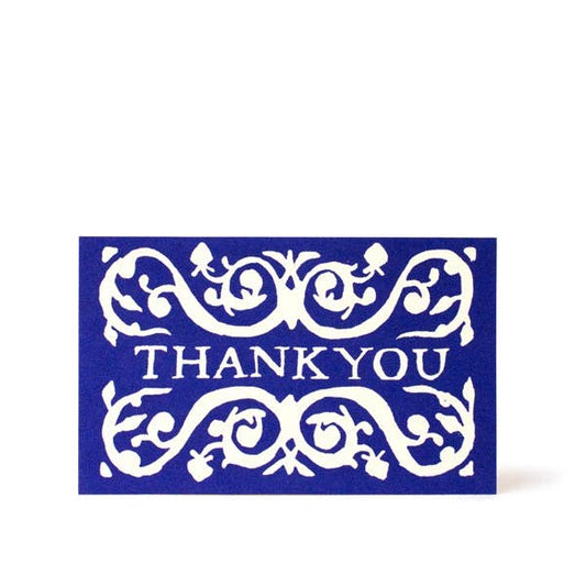 Pack of Arabesque Thank You Gift Cards French Ultramarine