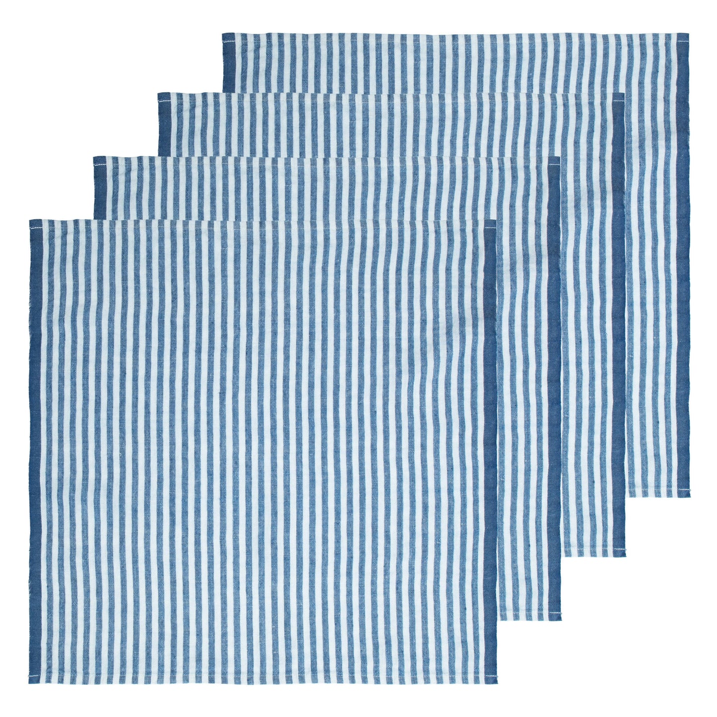 Ticking Stripe Napkin 20x20 - Blueberry - Set of 4
