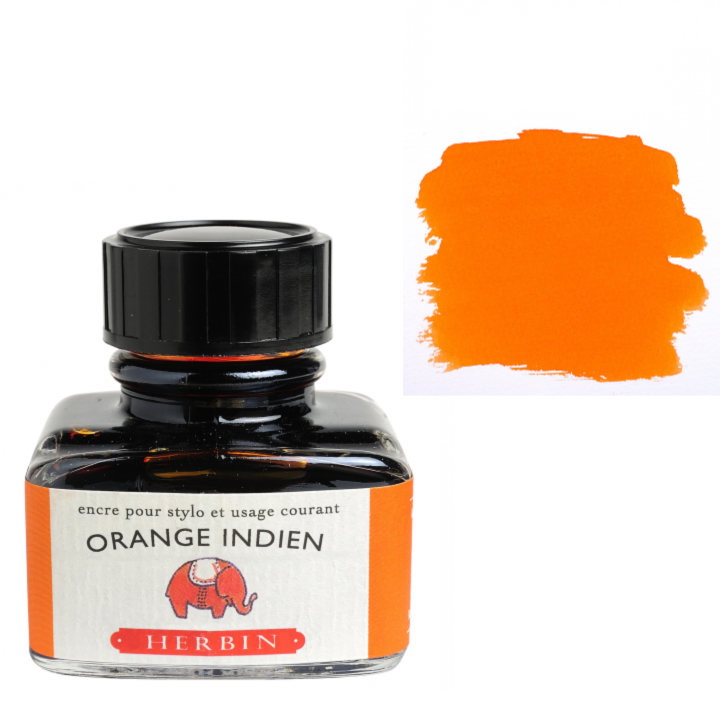Herbin Fountain Pen Ink 30ml Bottle -35 Colors: Bleu des Profondeurs (Deep Sea Blue)