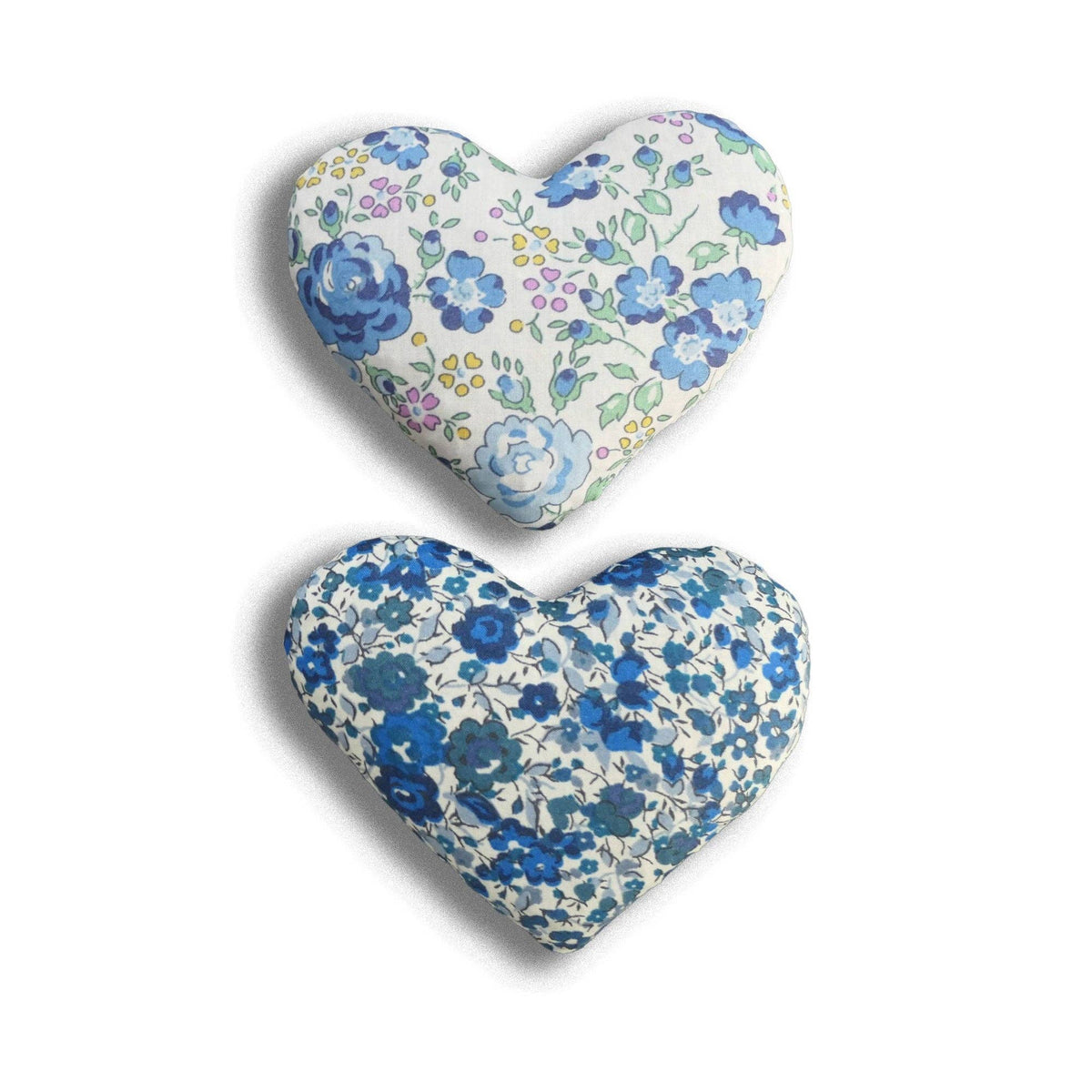 Box of 2 Cotton Lavender Hearts - True Blue
