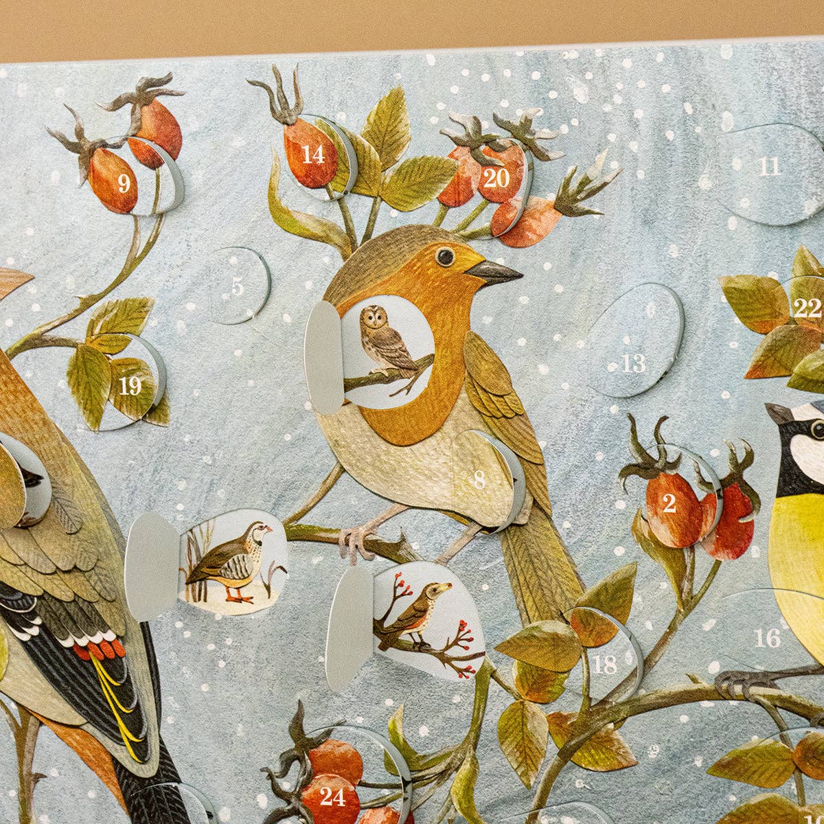 Winter Hedgerow Advent Card